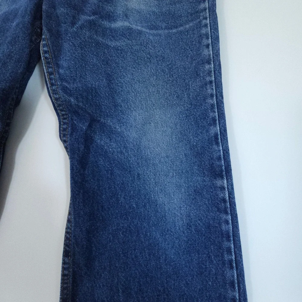 VTG Y2K Levi 517 Mens 32x24 Blue Orange Tab Straight Leg Jeans USA Made Fade